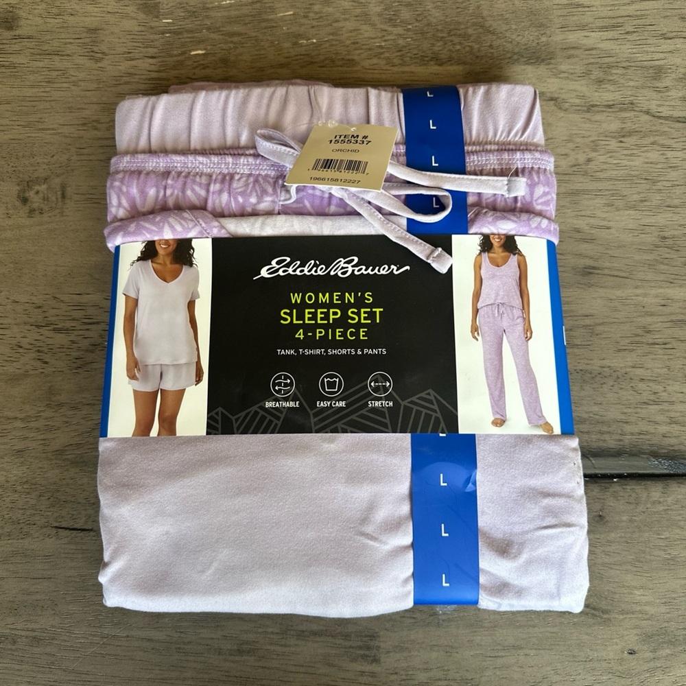 Eddie Bauer Purple Pajama Set Intimates Sleepwear